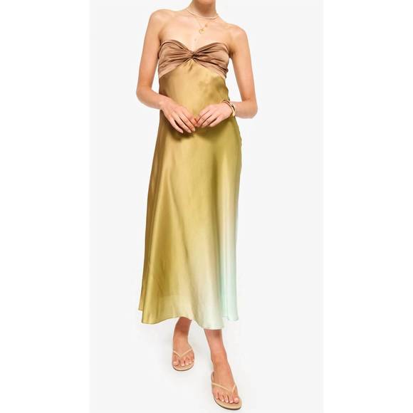 NEW CAMI NYC aveiro strapless dress in oasis ombre